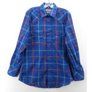 VINTAGE Prior Shirt 15 1/2 Western Pearl Snap Plaid Cowboy Rodeo 70s